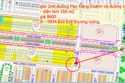 BÁN GÓC 2MT ĐƯỜNG THÔNG ( B1.62 LÔ 43 ) - HÒA XUÂN - CẨM LỆ .