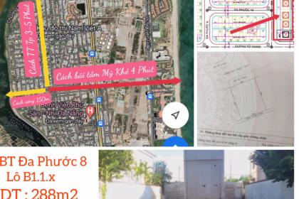 BÁN LÔ ĐẤT BIỆT THỰ KHU NAM VIỆT Á - MẶT TIỀN ĐA PHƯỚC 8 - KHUÊ MỸ - NGŨ HÀNH SƠN