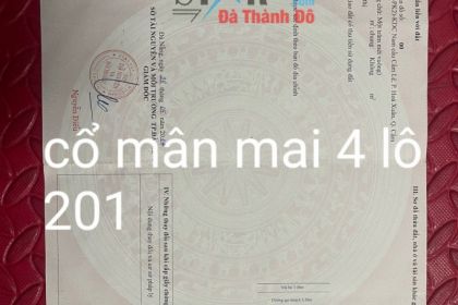 Bán lô đất Cổ Mân Mai 4 song song đường Văn Tiến Dũng - Phường Hoà Xuân