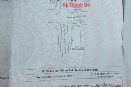Bán lô đất 2 mặt tiền đường Dương Loan và Đoàn Ngọc Nhạc - Hoà Xuân - Đà Nẵng