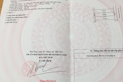 CẦN BÁN LÔ ĐÁT THÍCH HỢP CHO VC XÂY NHÀ, SONG SONG VỚI PHẠM HÙNG, DT 117M2