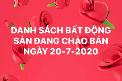CẬP NHẬT DANH SÁCH CÁC LÔ CẦN BÁN TÀI ĐÀ NẴNG ĐẾN NGÀY 20-7-2020