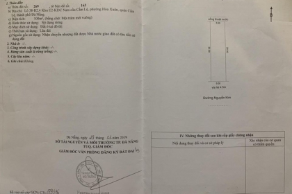 Bán đất đường 7M5 Nguyễn Kim đường thông gần trường học , Hoà Xuân Cẩm lệ Giá rẻ 