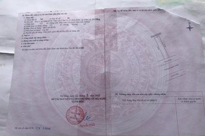 Mình Bán nhanh lô đất đường Dương Loan B2.15 đối diện cổng chính sân vận động Hoà Xuân 