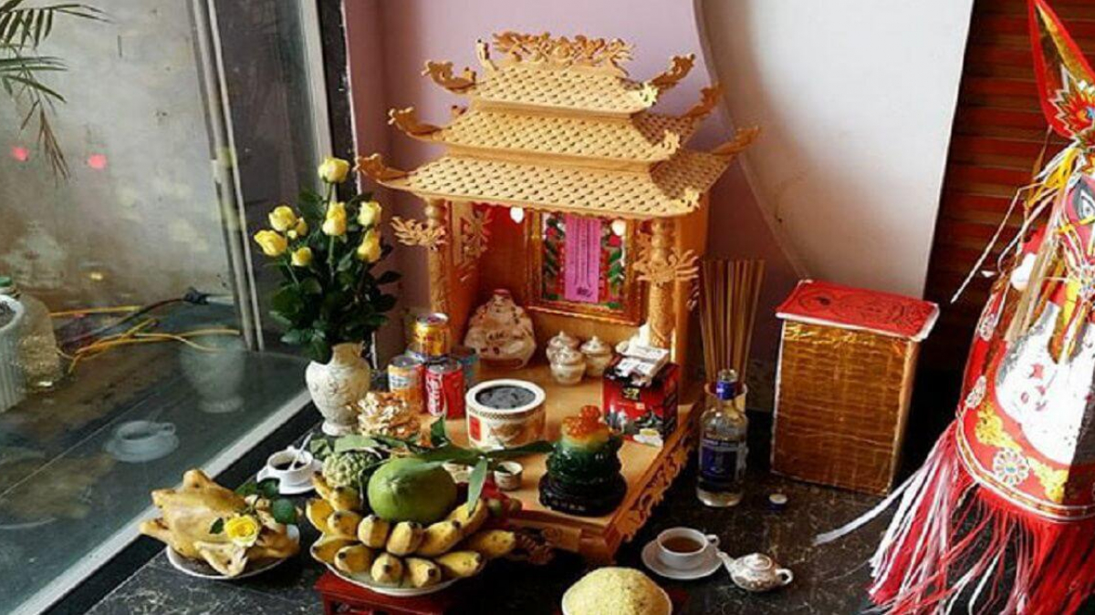 thắp hương bàn thờ thần tài